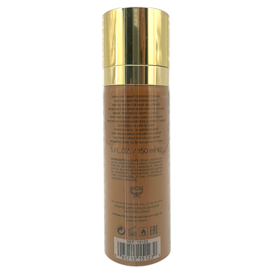 MCM All-Over Spray 150ml bottle for hair and body with woody-floral fragrance, available at Zakura Global.