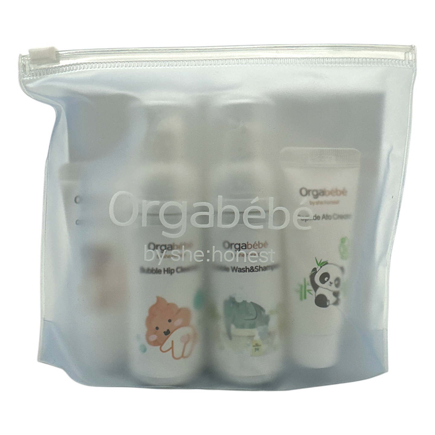 Orgabebe Travel Kit: Wash+ Cleanser+ Cream+ Lotion (Mini) 4pcs