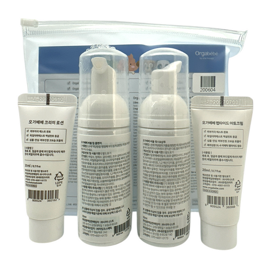 Orgabebe Travel Kit: Wash+ Cleanser+ Cream+ Lotion (Mini) 4pcs