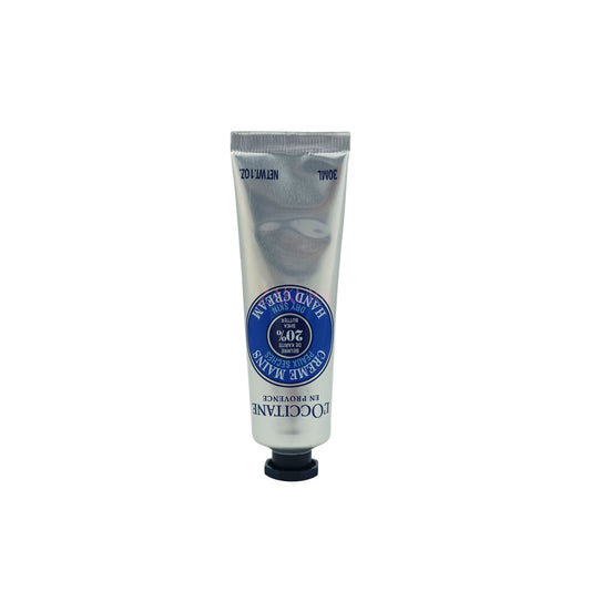 L'Occitane Shea Butter Hand Cream 30ml – Iconic silver tube with nourishing formula, available at Zakura Global for dry and sensitive hands.