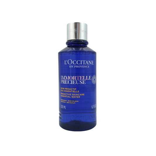 L'Occitane Immortelle Precious Essential Water – 200ml toner bottle, available at Zakura Global for hydrating and anti-aging skincare.