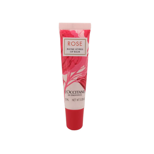 L'Occitane Rose Lip Balm – 12ml tube with floral hydration and soft tint, available at Zakura Global for nourishing and fragrant lip care.
