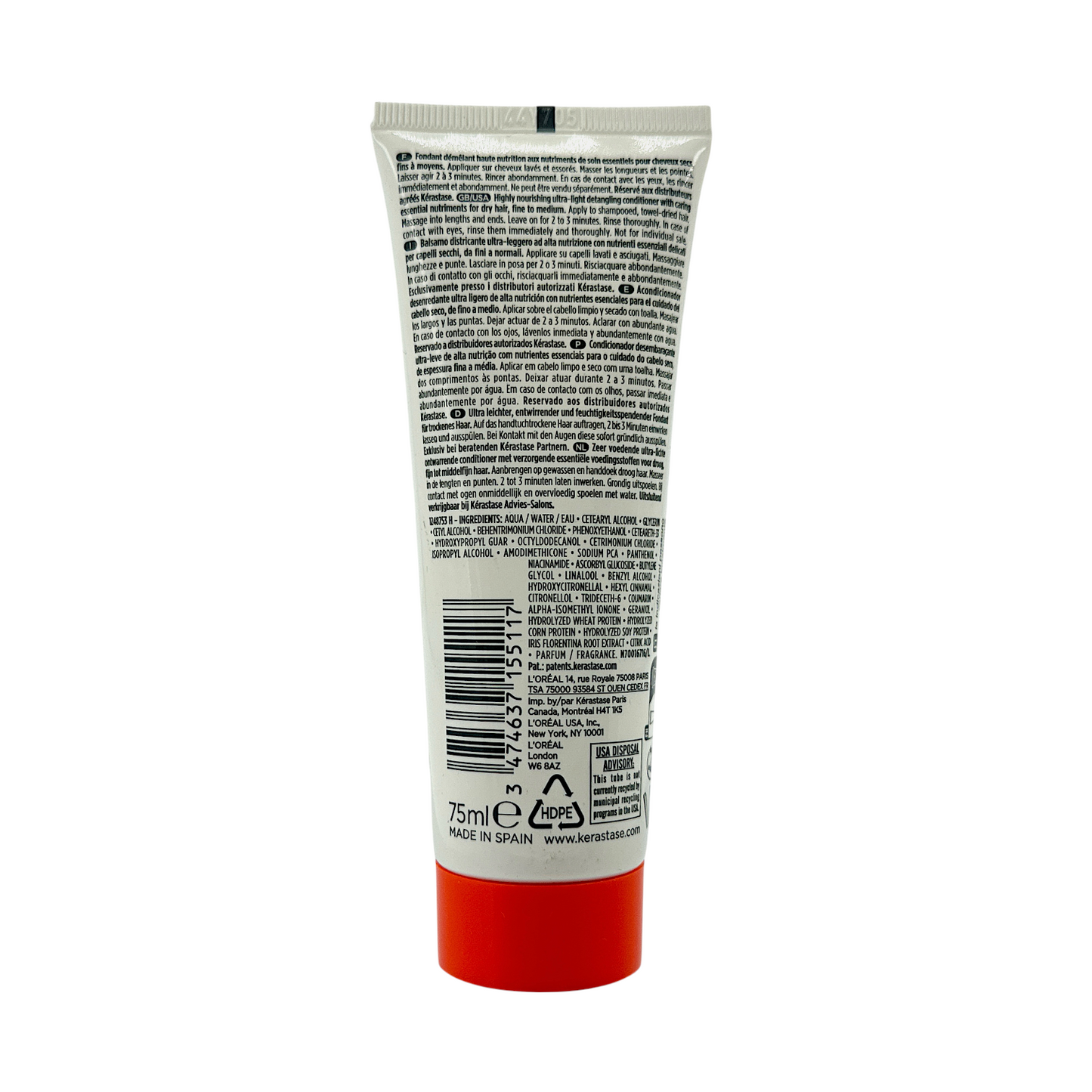 Kerastase Nutritive Conditioner Travel Size – ultra-light detangling conditioner for dry hair, available at Zakura Global.