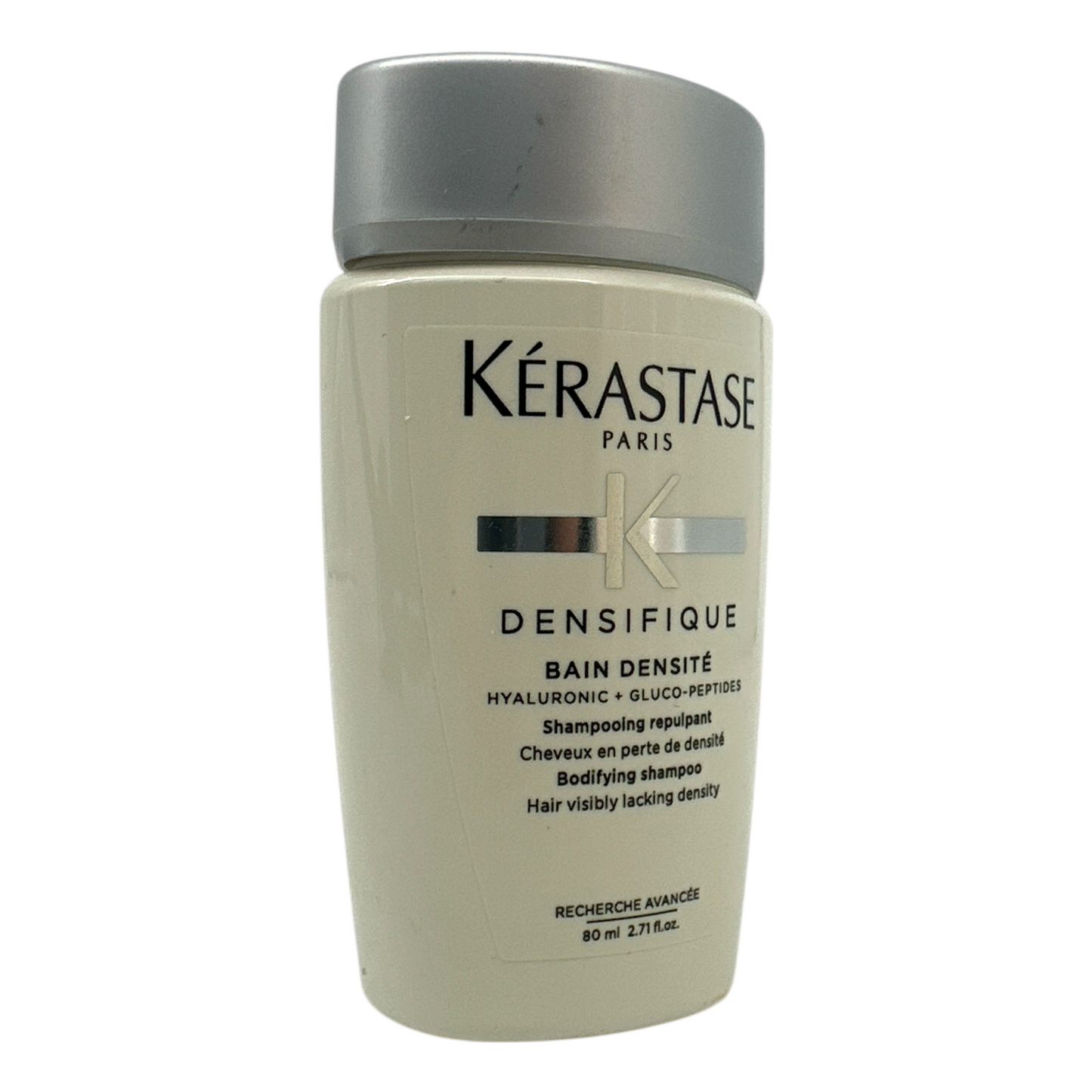 Kerastase Densifique Bain Densité Bodifying Shampoo – 80ml travel-size thickening shampoo with hyaluronic acid, available at Zakura Global.