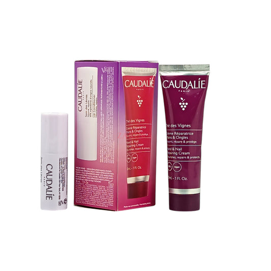 Caudalie The Des Vignes Lip&Hand Set (Cream 30ml+ Lip 4.5g) 2pcs