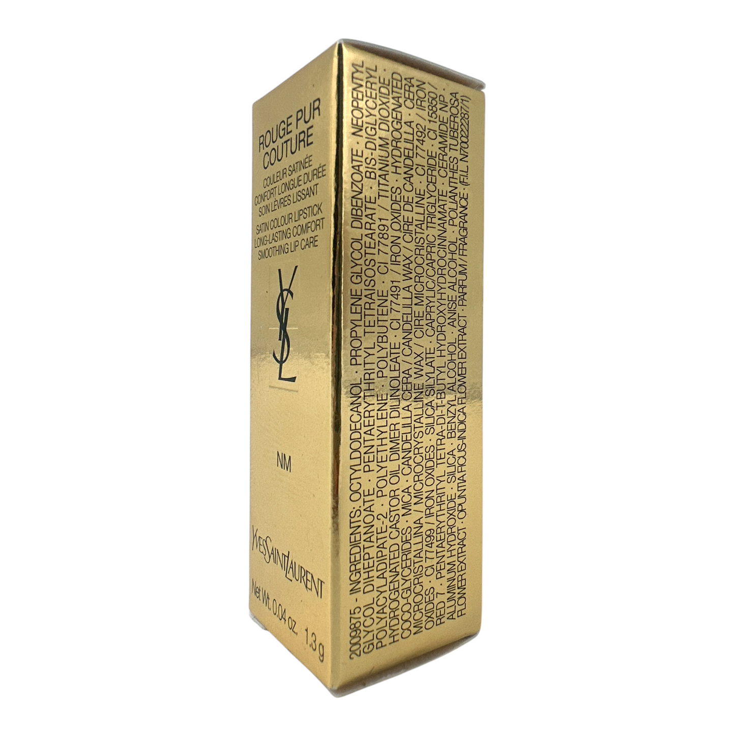 YSL Satin Colour Lipstick – Nu Muse Miniature 1.3g, creamy nude lipstick with satin finish, available at Zakura Global.