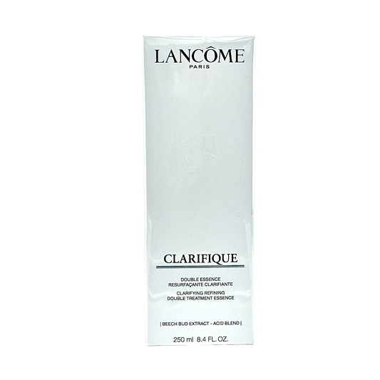 Lancome Clarifique Double Treatment Essence – 250ml, dual-phase brightening skincare for smooth and radiant skin, available at Zakura Global.