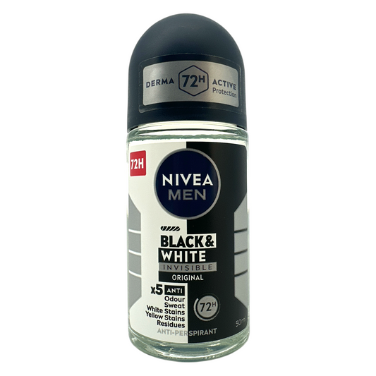 Nivea Men Black & White Invisible Original Roll On 50ml