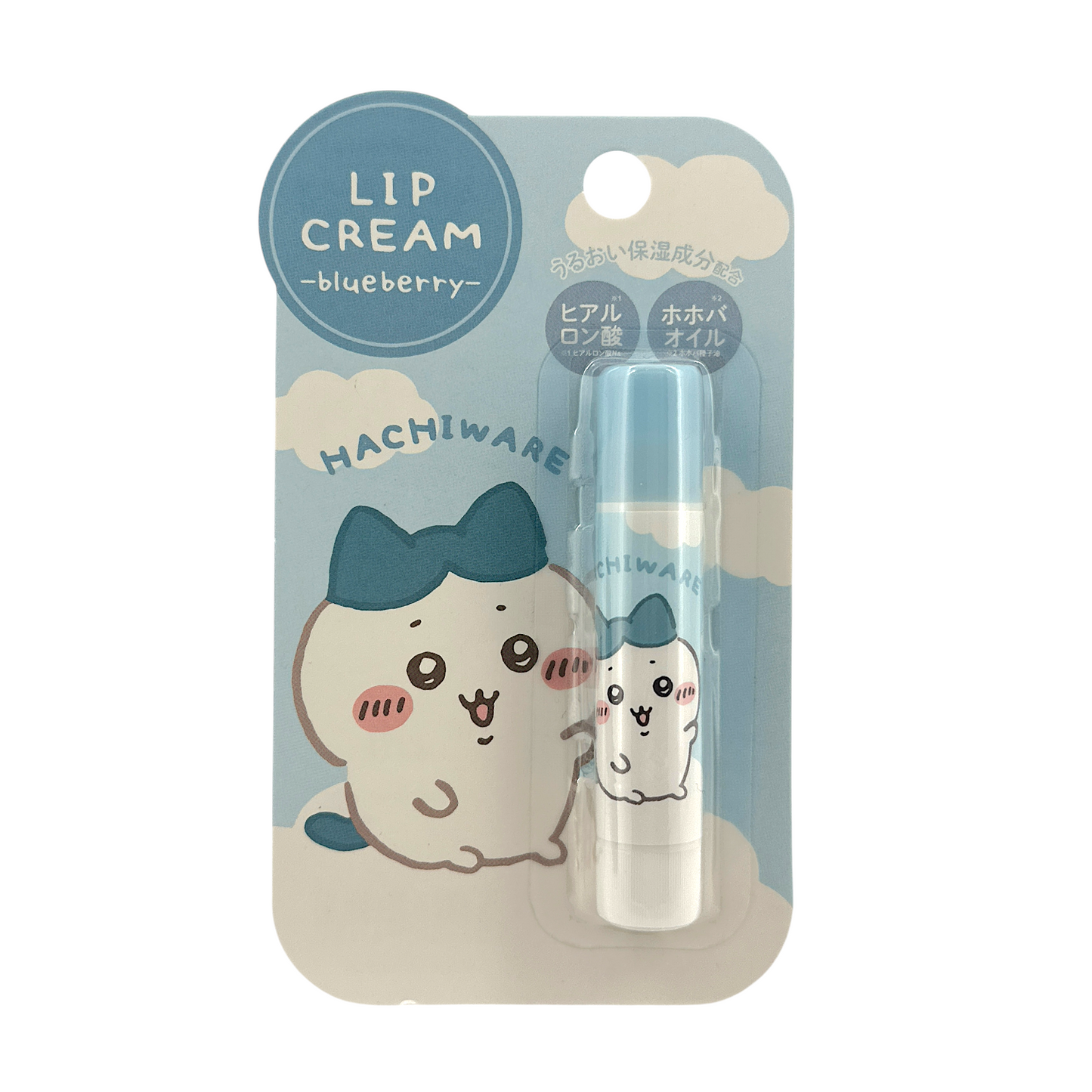 Shobido Chiikawa Lip Cream Blueberry 3.5g by Zakura Global – moisturizing lip balm with sweet blueberry scent and cute Chiikawa design.