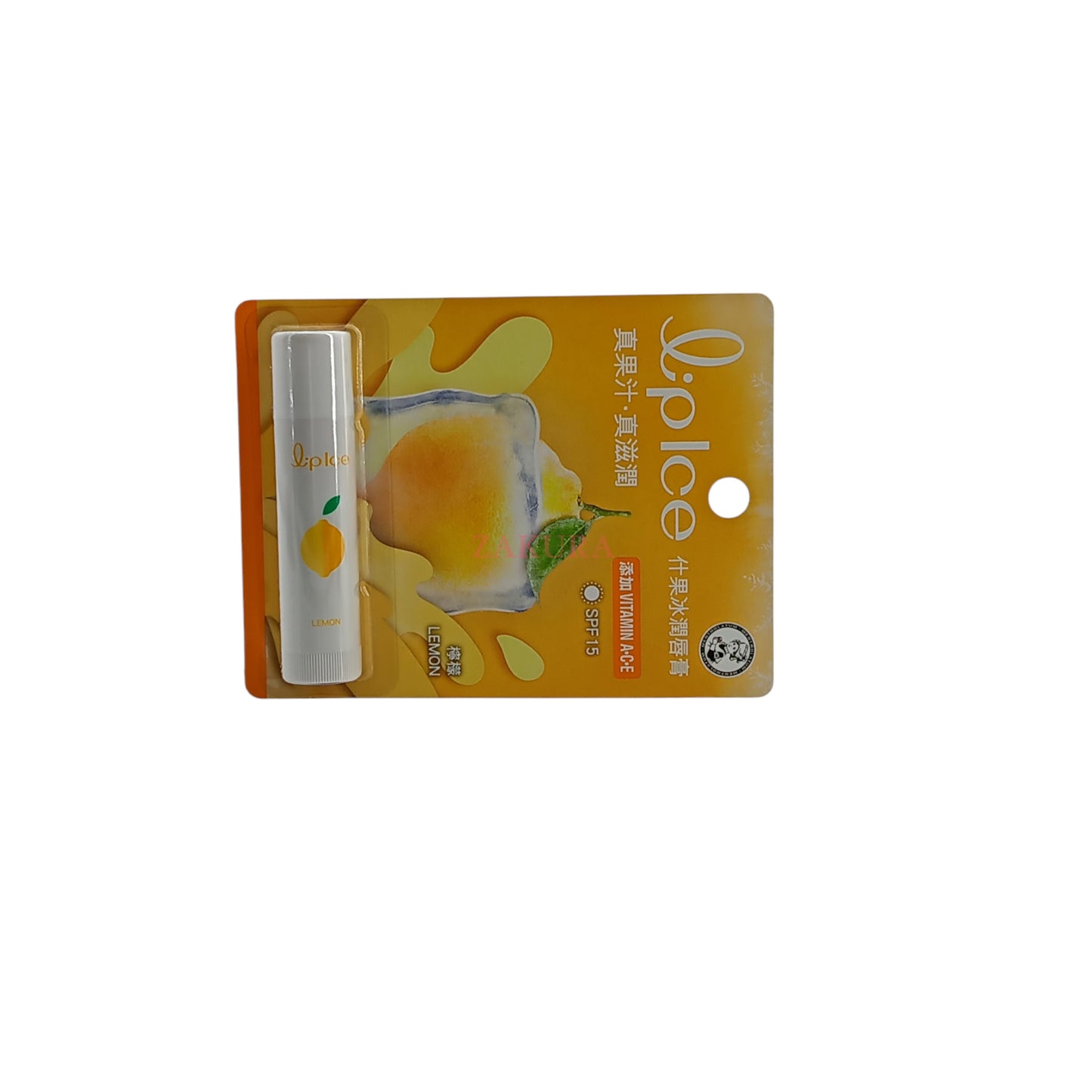 Mentholatum Assorted Fruit Ice Lip Balm-Lemon 3.5g