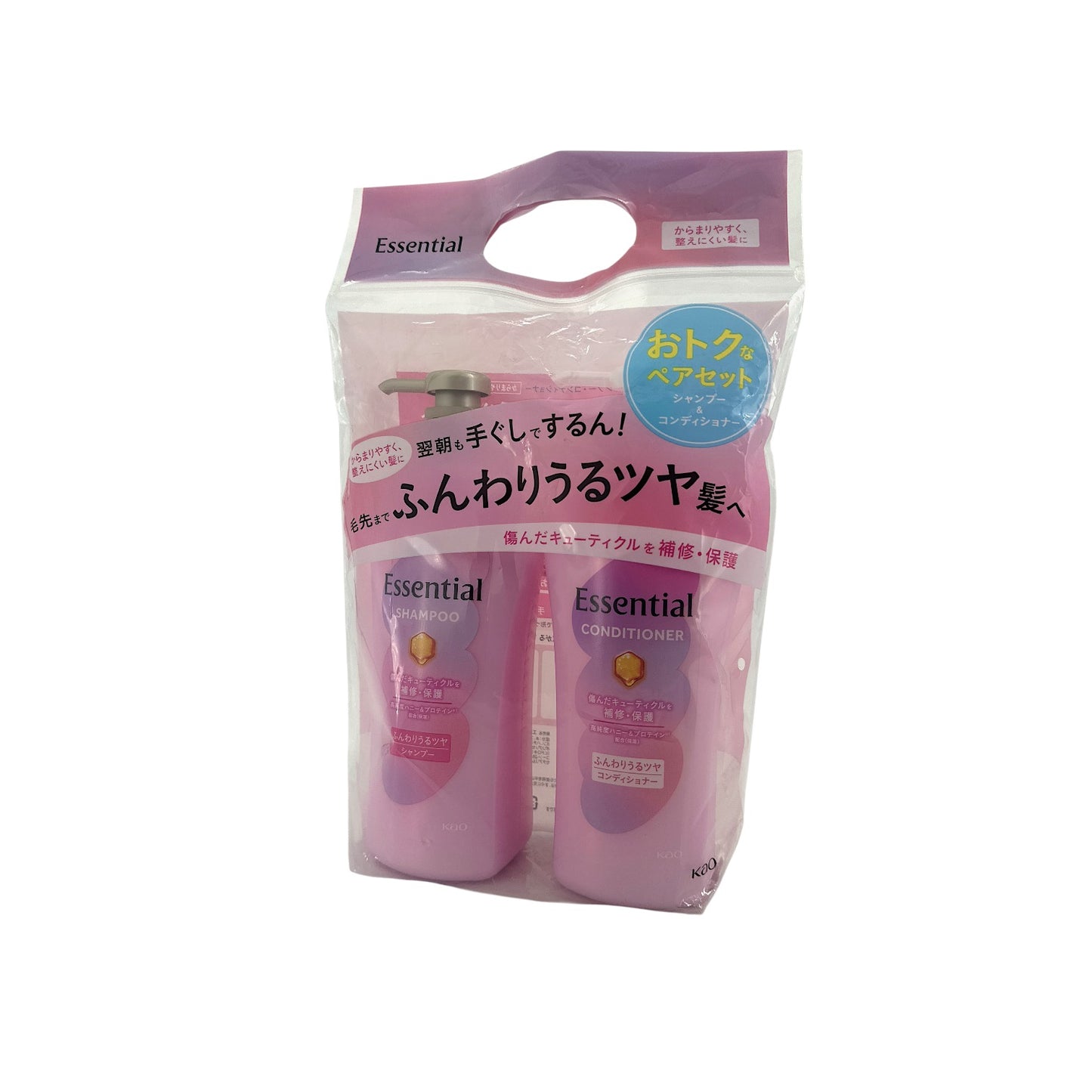 KAO Essential Fluffy&Luster Shampoo & Conditioner Set 450ml