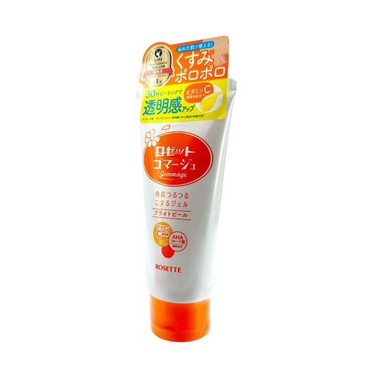 ROSETTE Gommage Peeling Gel – Bright 120g, gentle Japanese exfoliating gel for brighter, smoother skin, available at Zakura Global.