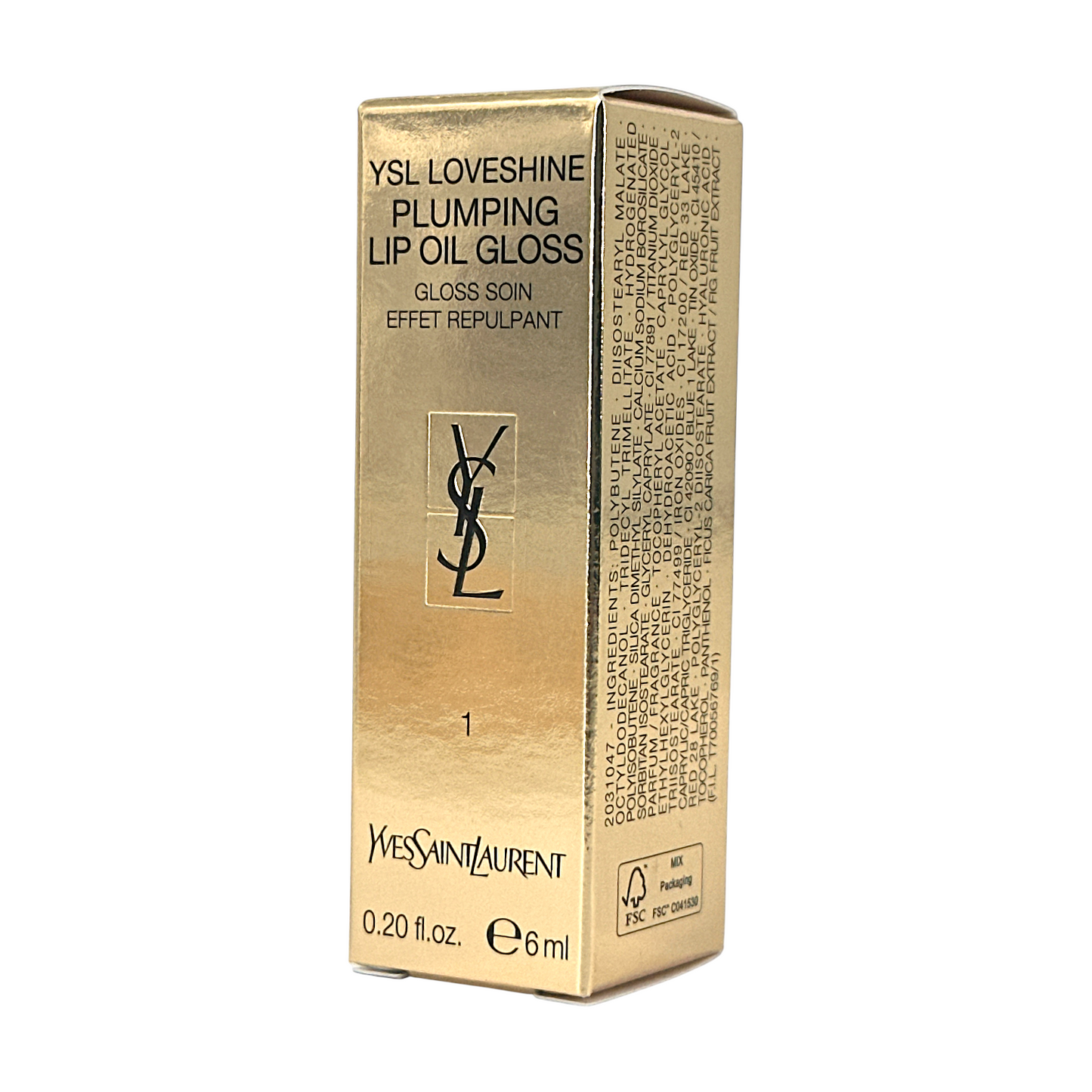 YSL Loveshine Plumping Lip Oil Gloss – Thinder S 6ml, radiant lip care with juicy shine, available at Zakura Global.