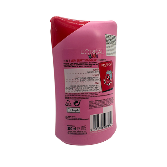 L'Oreal Kids Berry Strawberry Shampoo – tear-free fruity shampoo for kids, available at Zakura Global.