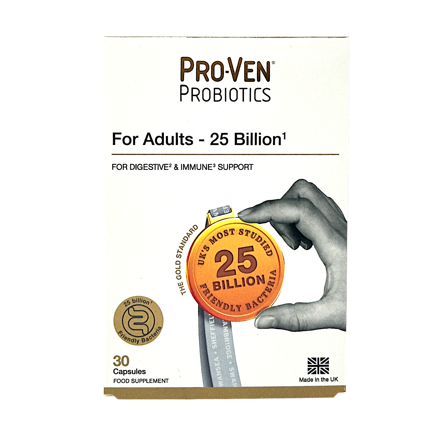 ProVen Probiotics For Adults – 25 Billion 30 Capsules, high-strength daily probiotic supplement, available at Zakura Global.