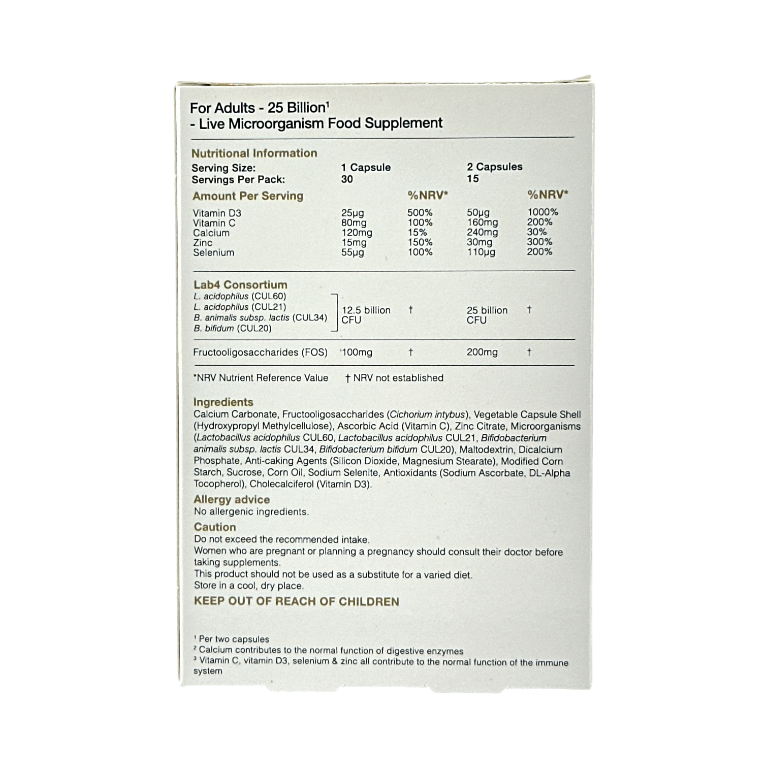 ProVen Probiotics For Adults – 25 Billion 30 Capsules, high-strength daily probiotic supplement, available at Zakura Global.