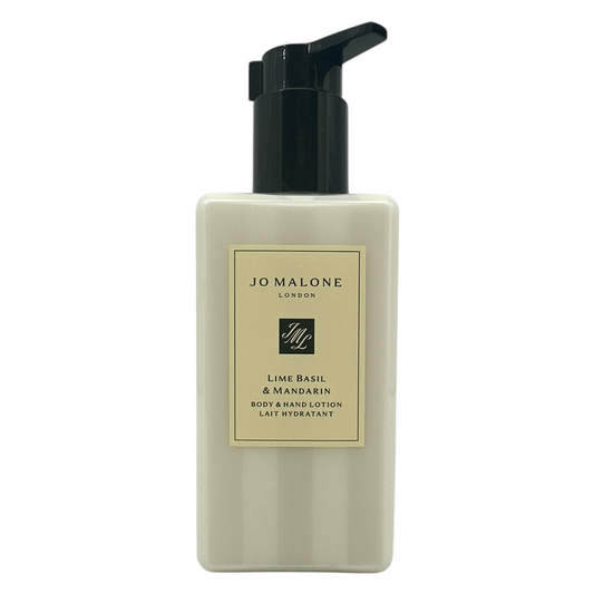 Jo Malone Lime Basil & Mandarin Body & Hand Lotion – 250ml hydrating citrus herbal lotion with coconut oil, product code L4H4, available at Zakura Global.