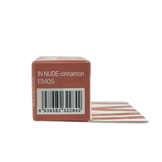 INTO YOU Shero Super Matte Lip & Cheek Mud – EM05 Sunset Nu 2g warm nude matte tint, available at Zakura Global.