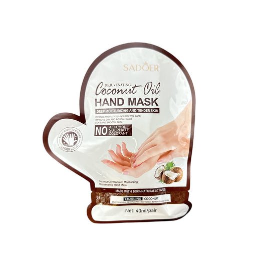SADOER Coconut Oil Vitamin E Moisturizing Hand Mask 1pair