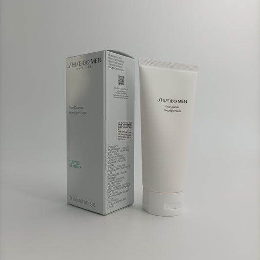 Shiseido Men Face Cleanser 125ml – 2-in-1 foaming face wash and shaving cream for men, available at Zakura Global.