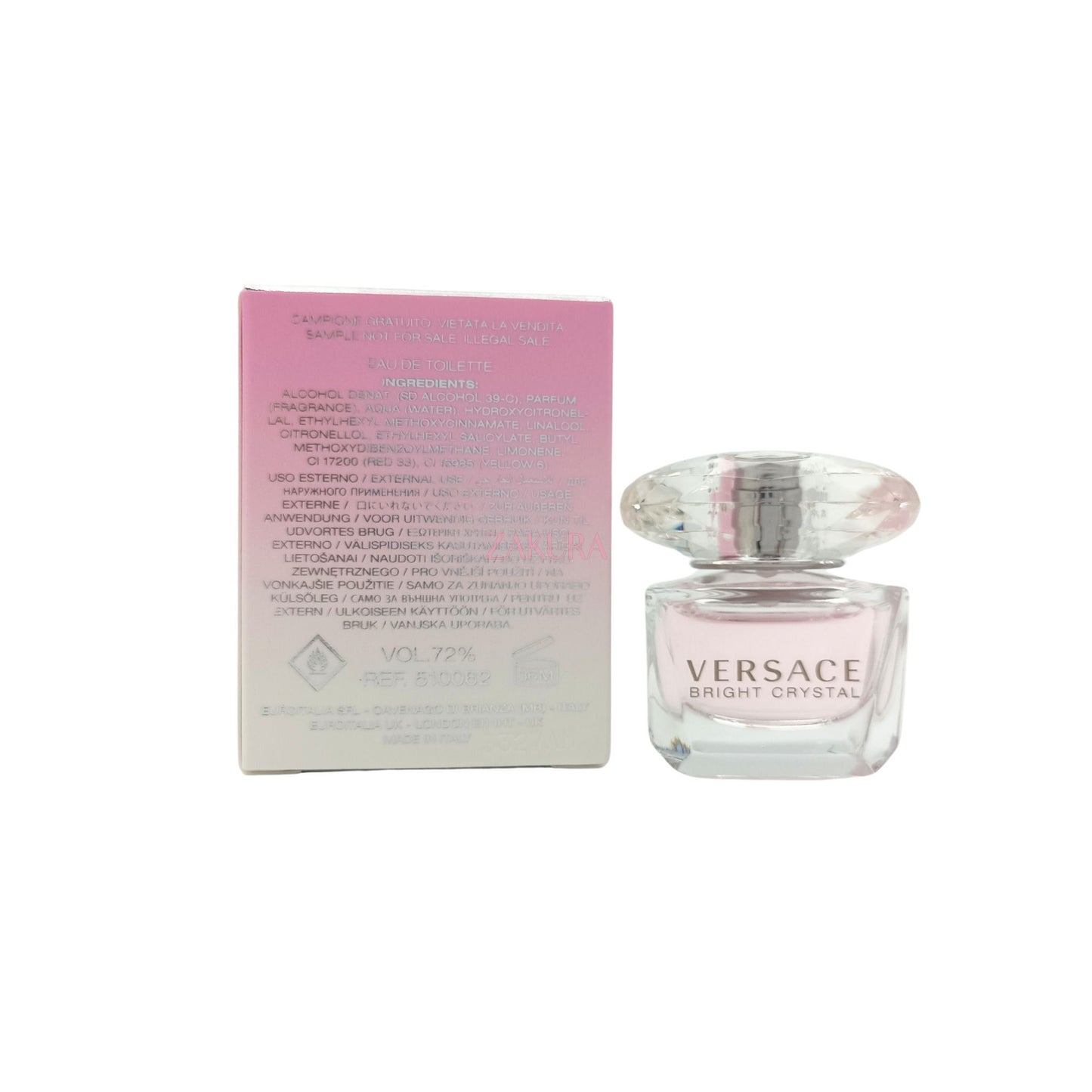 Versace Bright Crystal Eau De Toilette Spray (5ml Miniature/50ml/90ml)