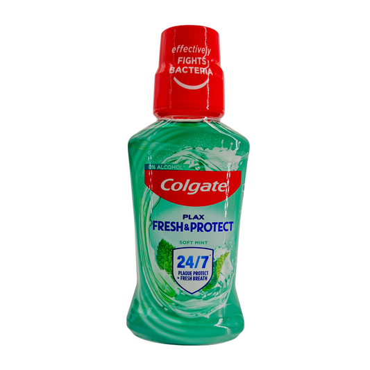 Colgate Mint Mouthwash – 250ml bottle with refreshing mint formula, available at Zakura Global.