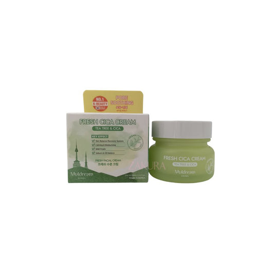 Muldream Vegan Green Mild Facial Cream 60ml (Fresh/Intense) Fresh