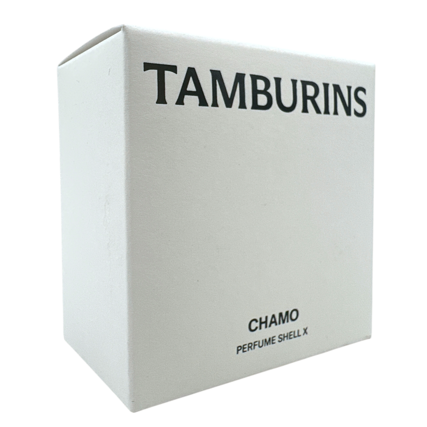 Tamburins Shell Perfume Hand – Chamo 30ml, luxury scented hand cream with chamomile and musk in shell-shaped packaging, available at Zakura Global.