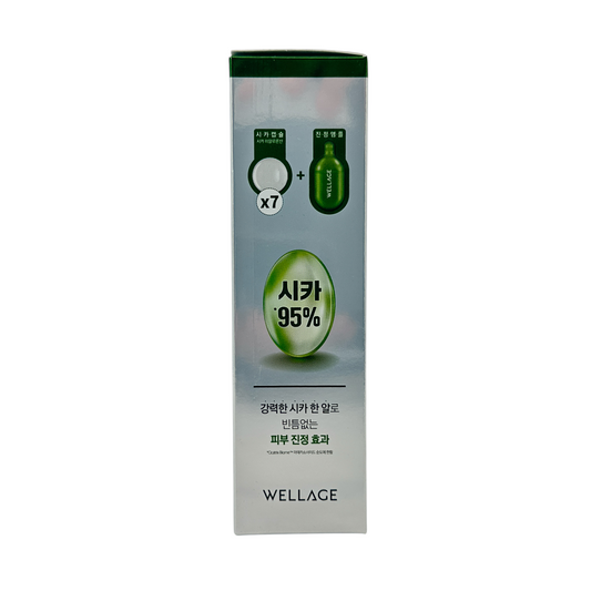 Wellage Real Cica Calming One Day Kit – seven-day skincare set with cica and hyaluronic acid for sensitive skin, available at Zakura Global.