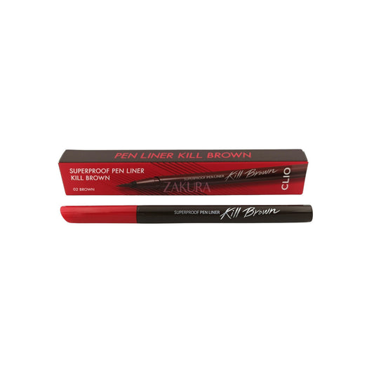 CLIO Superproof Pen Liner (01 Kill Black/02 Kill Brown) 0.55ml 02 Kill Brown