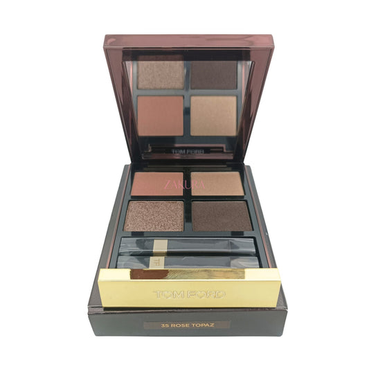 Tom Ford Eye Color Quad - 01 Golden Mink/31 Sous Le Sable/35 Rose Topaz/45 Iconic Smoke/30 Insolent Rose 35 Rose Topaz 9g