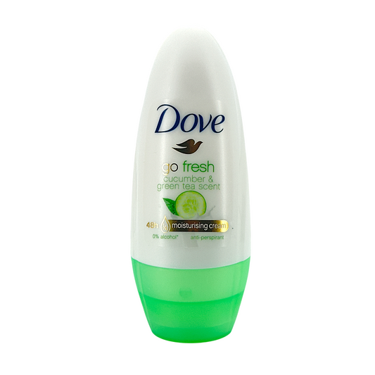 Dove Roll On Cucumber & Green Tea 40ml – refreshing deodorant with skin care benefits, available at Zakura Global.