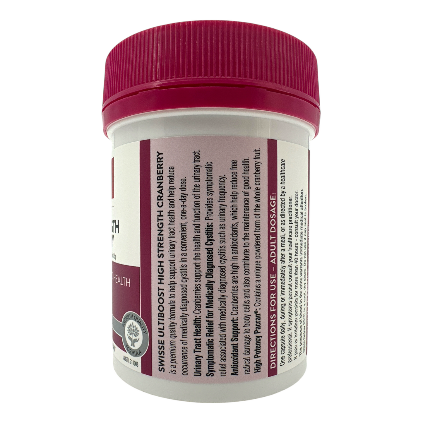 Swisse Cranberry Tablets – high-strength urinary tract support supplement with antioxidants, available at Zakura Global.