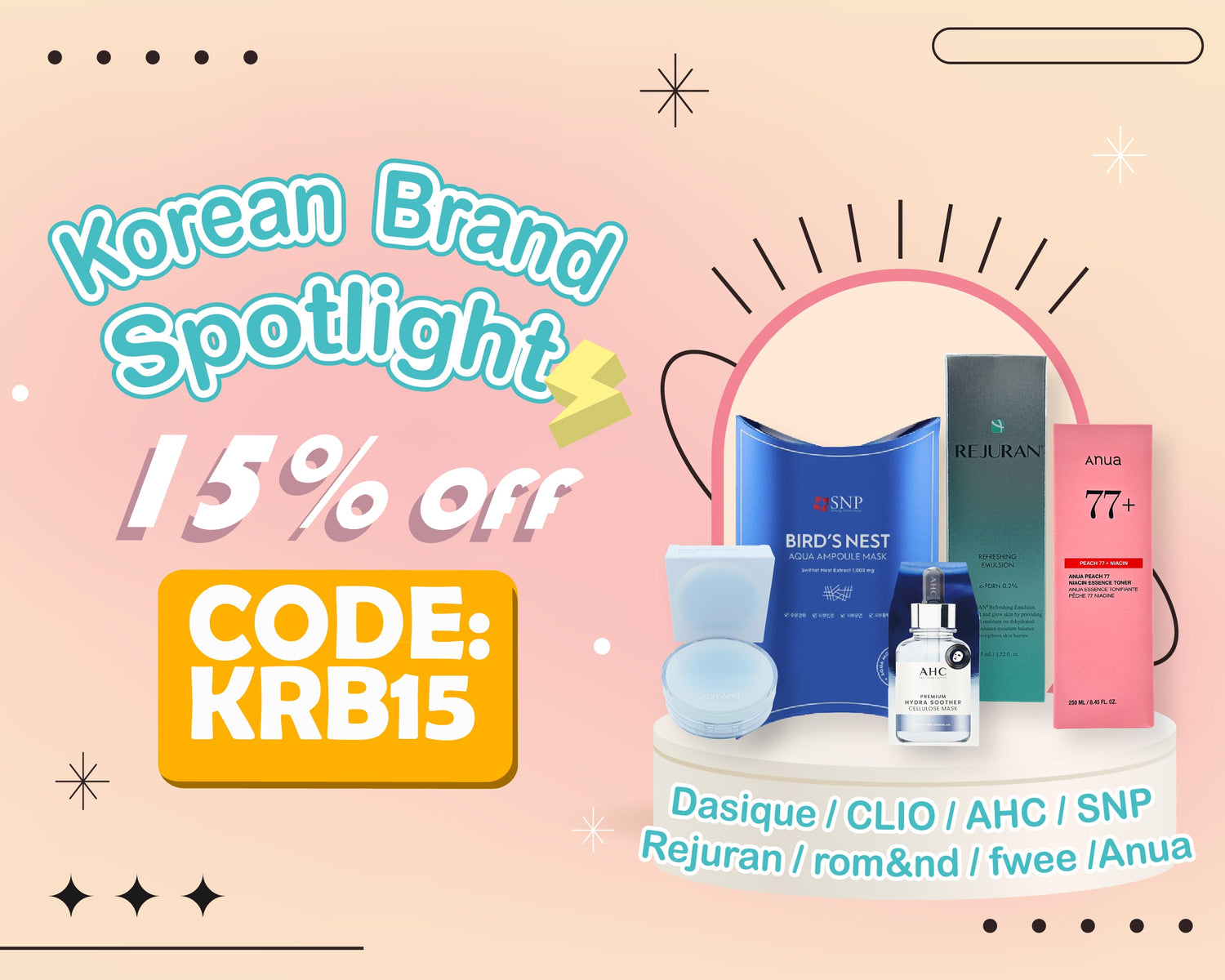 Korean Brand Spotlight – 15% OFF