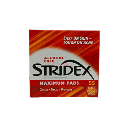 Stridex Salicylic Acid Pads 55pads (Acid 2% Maximum/Acid 0.5% Sensitive/Acid 1% Essential) Acid 2% Maximum