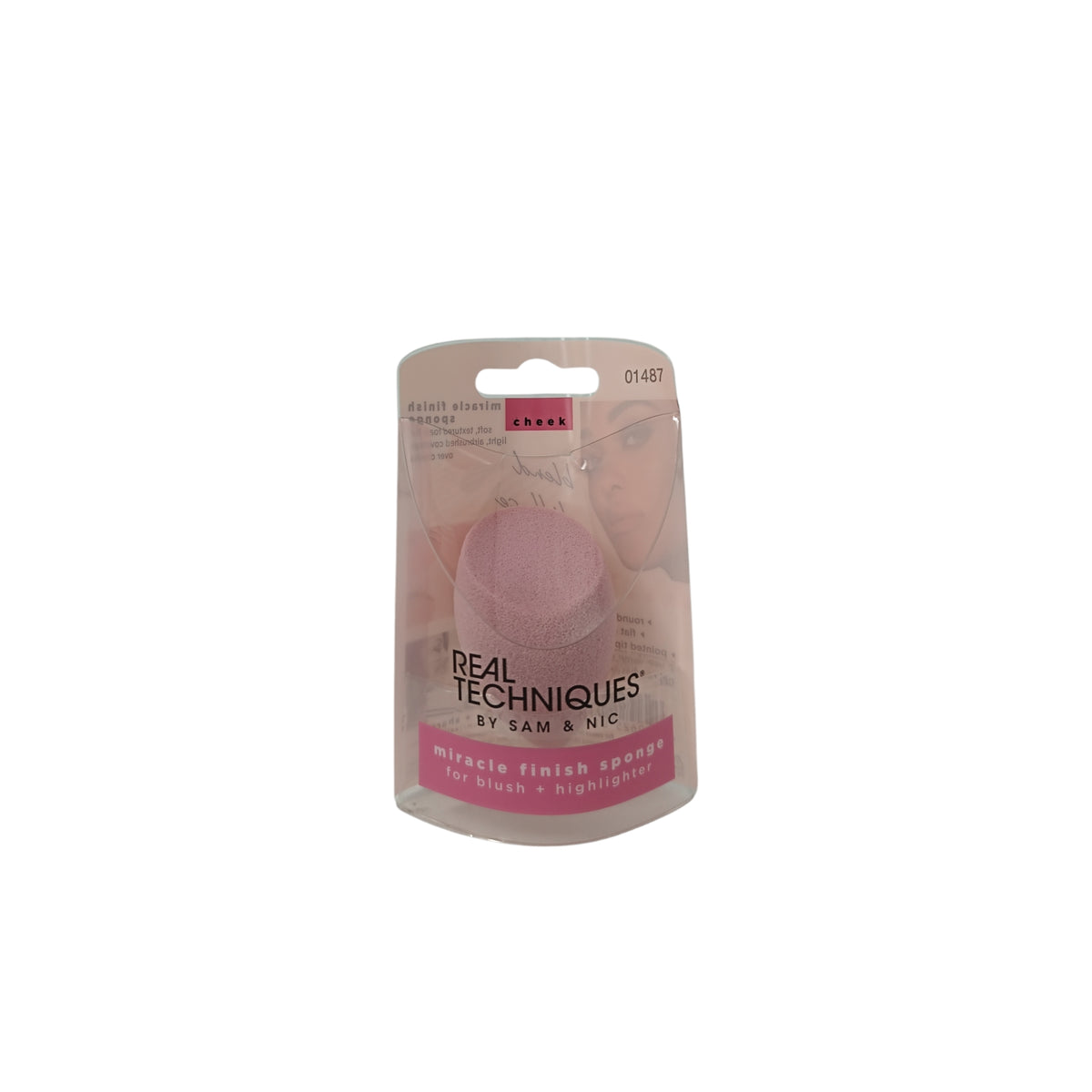 Real Techniques Miracle Finish Sponge – soft orange sponge for blending makeup, available at Zakura Global.

