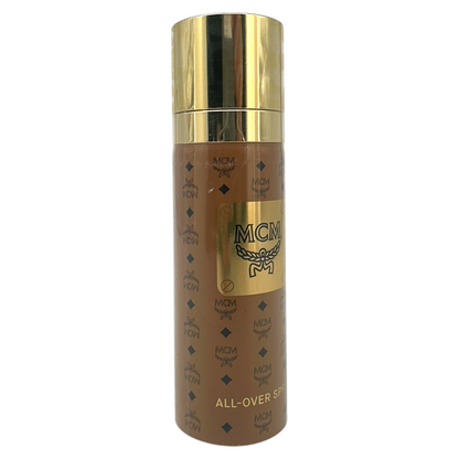 MCM All-Over Spray 150ml bottle for hair and body with woody-floral fragrance, available at Zakura Global.
