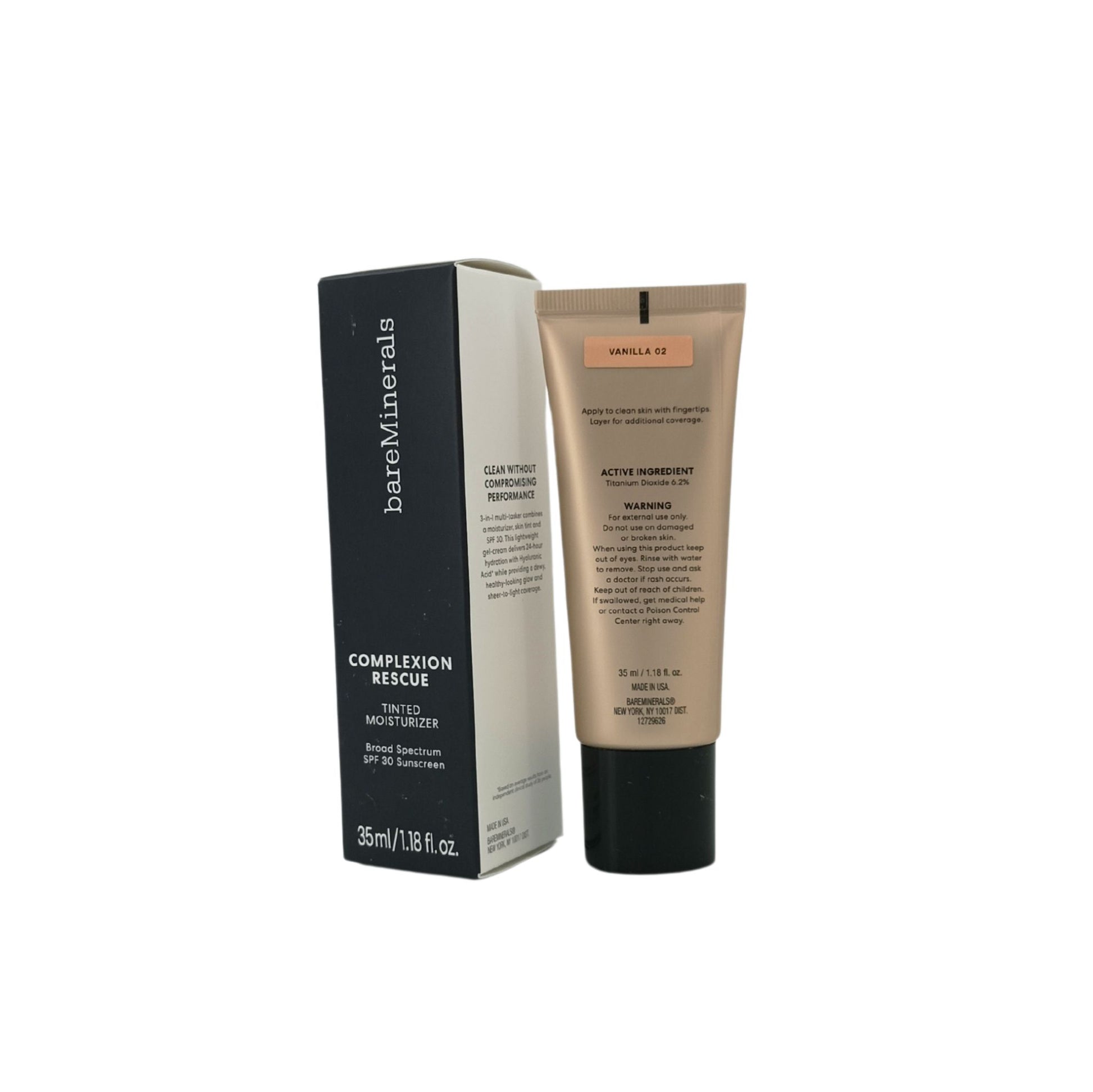 BareMinerals Complexion Rescue Tinted Moisturizer SPF30 35ml (01 Opal/ 02 Vanilla/ 03 Buttercream) 02 Vanilla