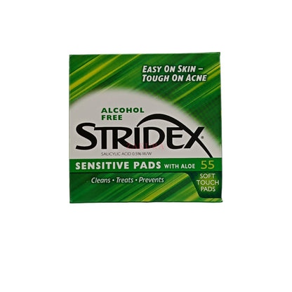 Stridex Salicylic Acid Pads 55pads (Acid 2% Maximum/Acid 0.5% Sensitive/Acid 1% Essential) Acid 0.5% Sensitive