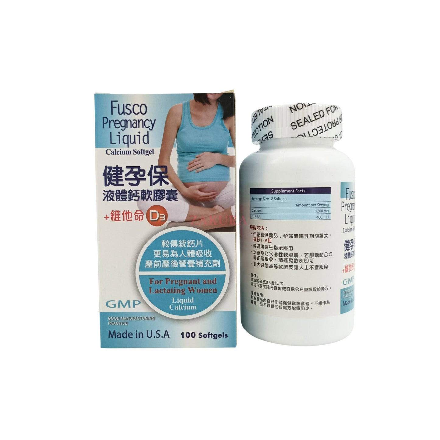 G&L Fusco Pregnancy Liquid Calcium Softgel 100caps