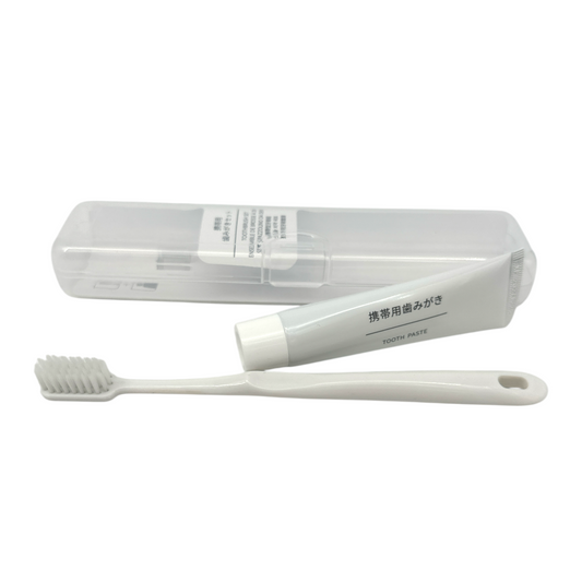 General Japanese style portable toothbrush &toothpaste set 1pc