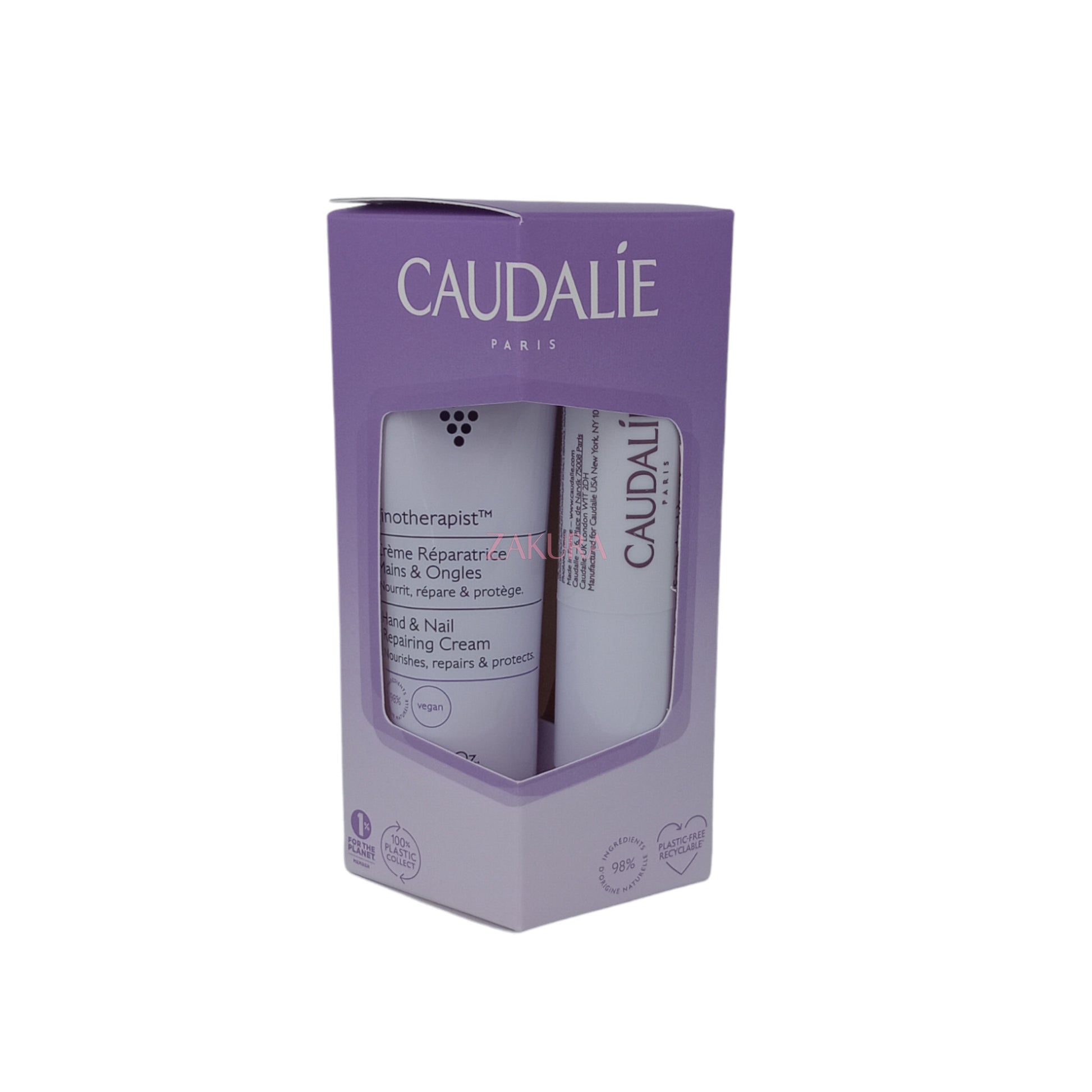 Caudalie Lip & Hand Set: (Hand Cream 30ml & Lip 4.5g) 2pcs