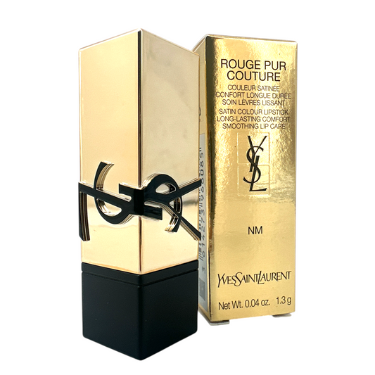 YSL Satin Colour Lipstick – Nu Muse Miniature 1.3g, creamy nude lipstick with satin finish, available at Zakura Global.