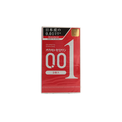 Okamoto Super thin 0.01 Condom 3pcs (Standard Size/ L Size) Standard Size