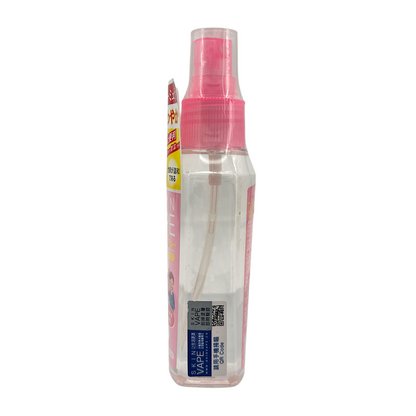 Fumakilla Skin Vape Mosquito Repellent Spray – Pink-Peach 100ml, gentle insect protection with hyaluronic acid and peach fragrance, available at Zakura Global.
