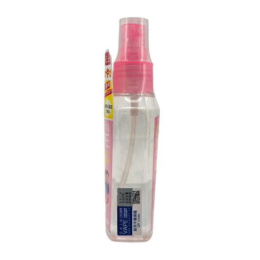 Fumakilla Skin Vape Mosquito Repellent Spray – Pink-Peach 100ml, gentle insect protection with hyaluronic acid and peach fragrance, available at Zakura Global.