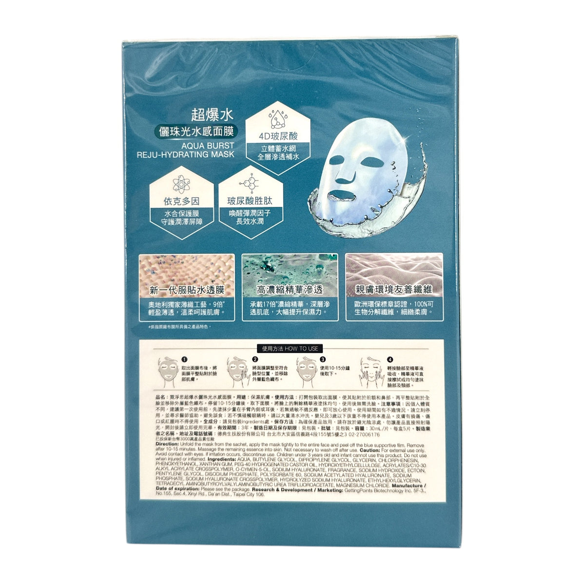 Neogence Aqua Burst Reju Hydrating Mas 5pcs