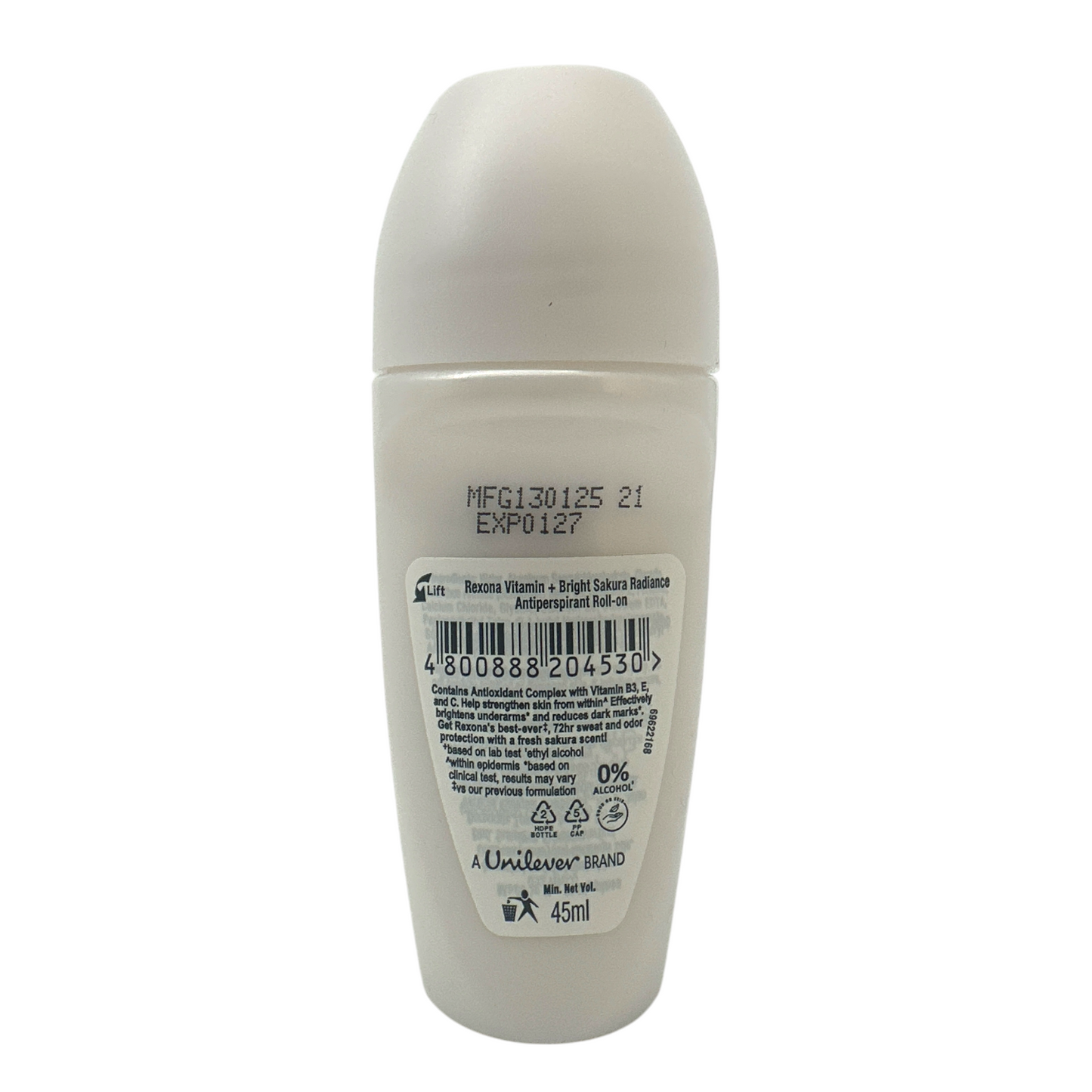 Rexona Sakura Radiance Roll-On – brightening anti-perspirant with vitamins and sakura scent, available at Zakura Global.