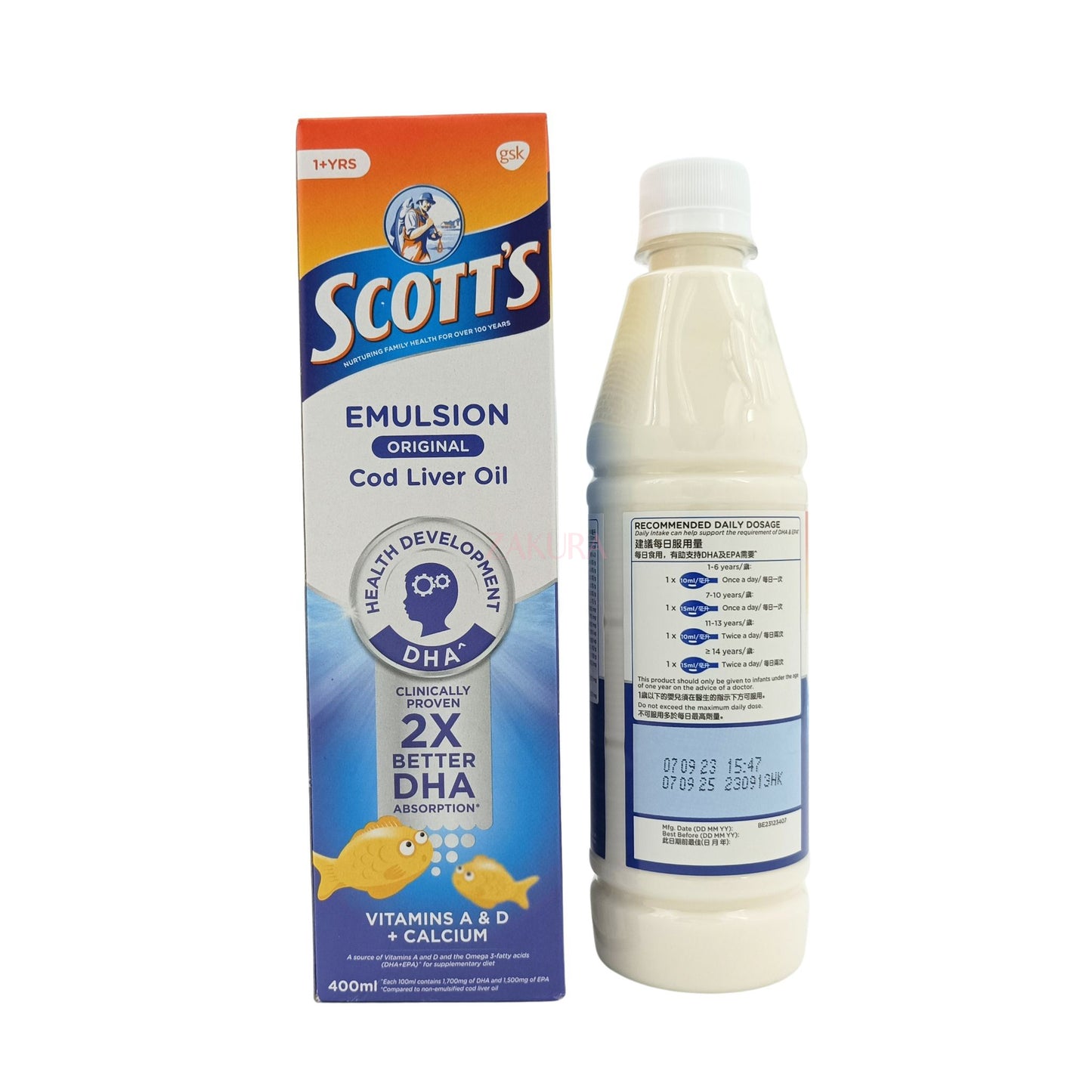 Scott's Scott's Emulsion 400ml (Original/Orange Flavour) Original