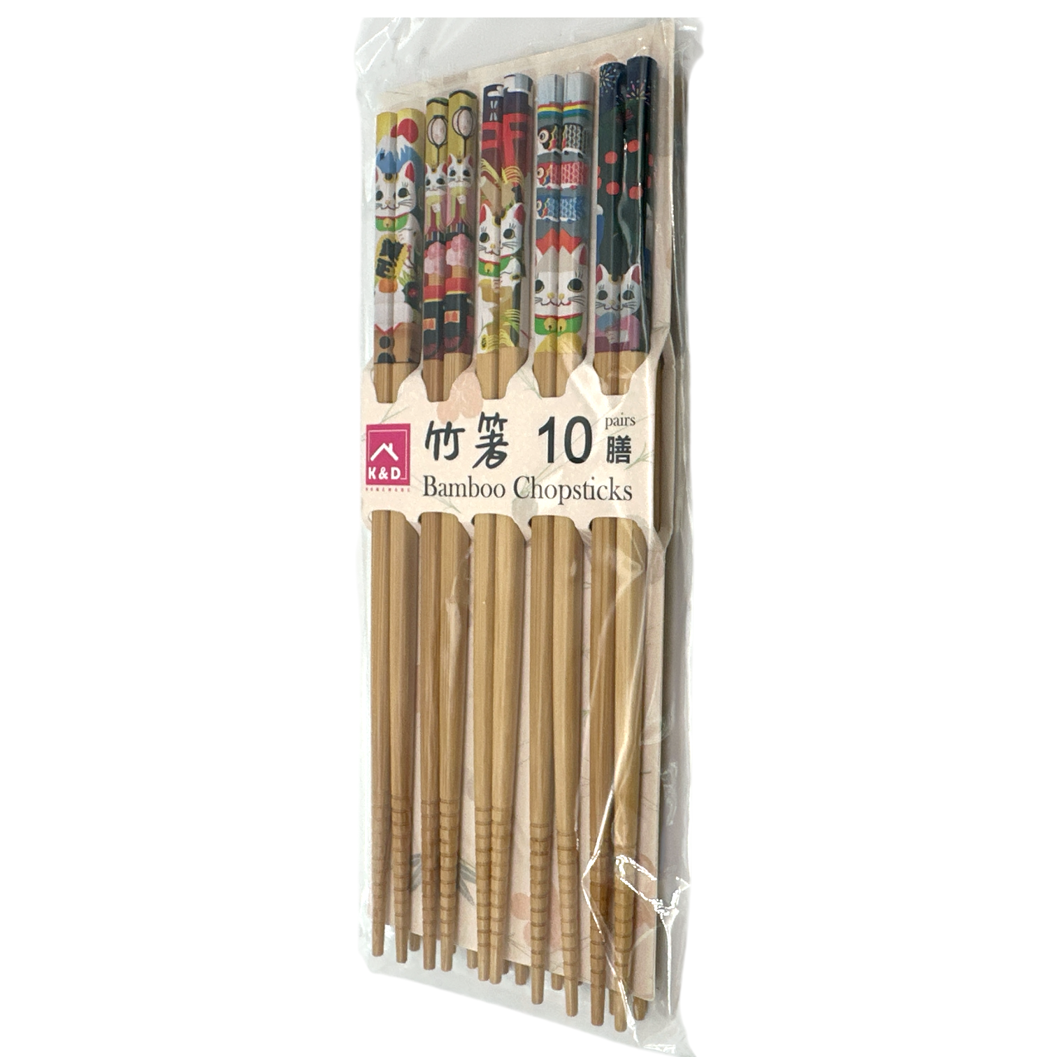 K&D Bamboo Chopsticks 10pairs